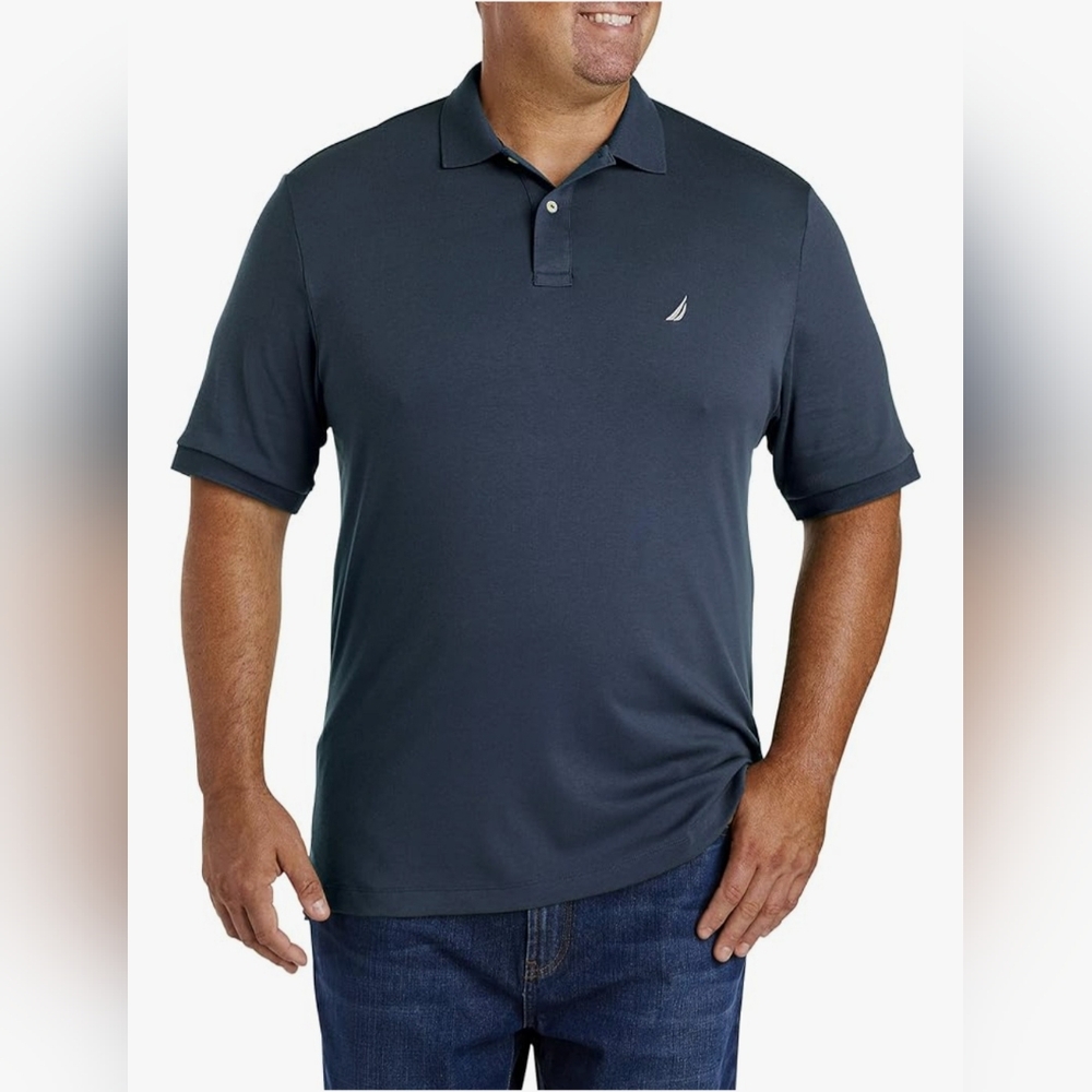 Nautica Blue Polo Shirt Classic Style New
